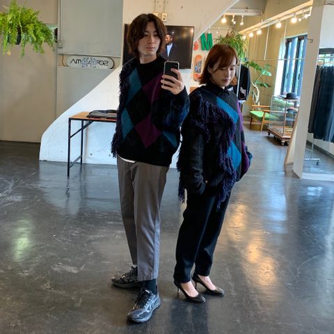 KIDILL 2020 A/W Collection 新作Destroy Argyle Tartan Pullover Knit style.2020.7.5.