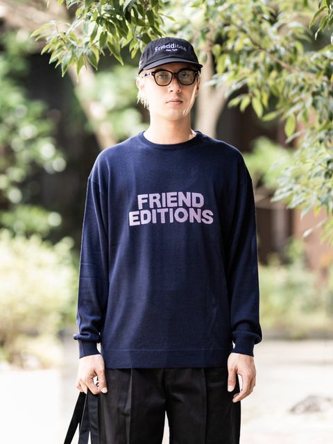 フレッシュサービス 26AW HIGH GAUGE INTARSIA KNIT "FE MONOGRAM"(FSC263-80126FE)NAVY☆8月29日(土)新作発売！