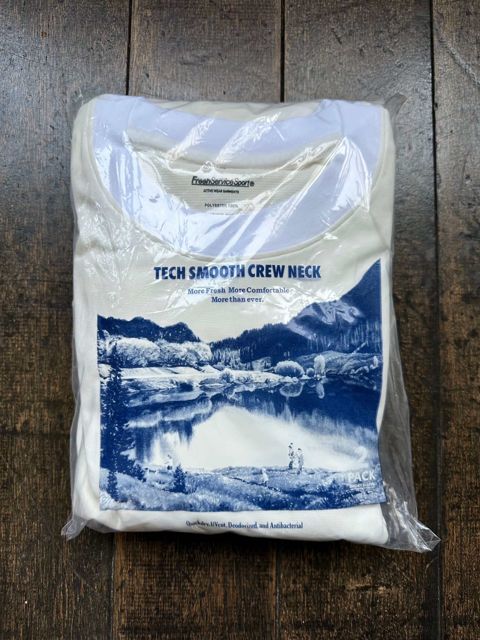 トップス FreshService 2-PACK TECH SMOOTH WHITE L FreshService｜2-PACK TECH SMOOTH L/S CREW NECK | 眠家