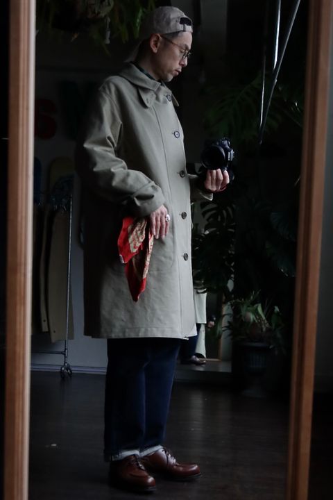 A.PRESSE アプレッセ23SSコート Motorcycle Half Coatスタイル2023.2.20.