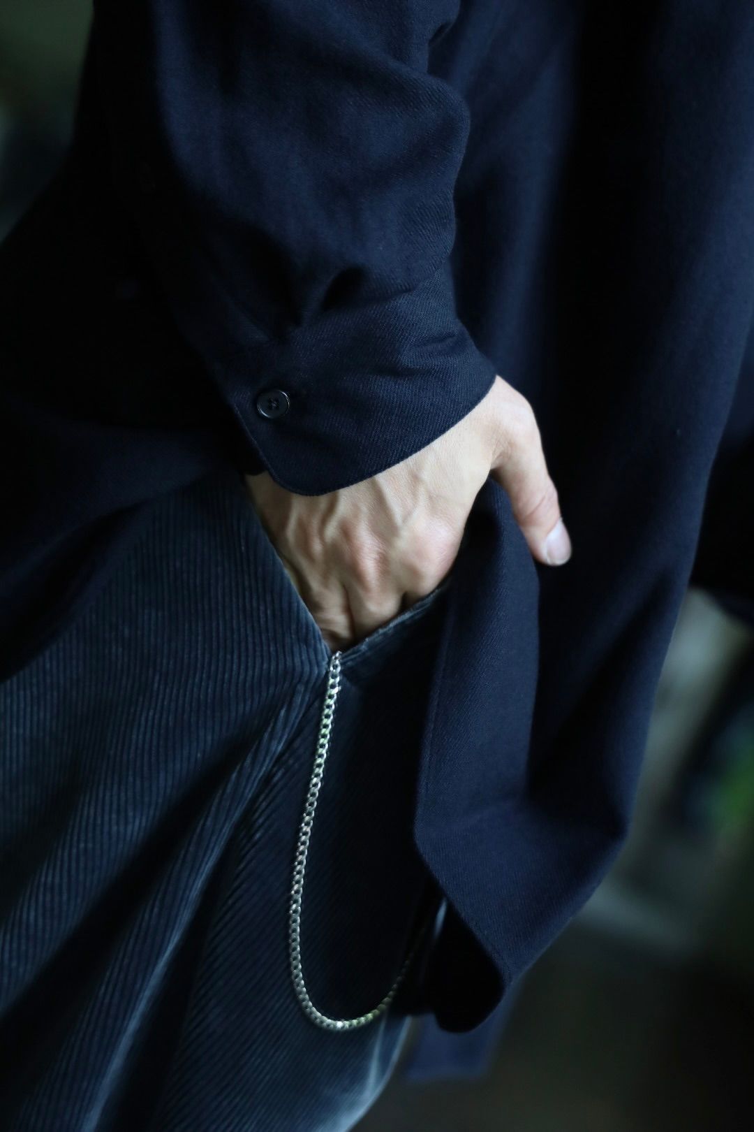 アプレッセ Wool Regular Collar Shirt(24AAP-02-01H)NAVY