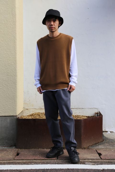 Graphpaper High Density Knit Vest "CAMEL" Style 2020.9.19.