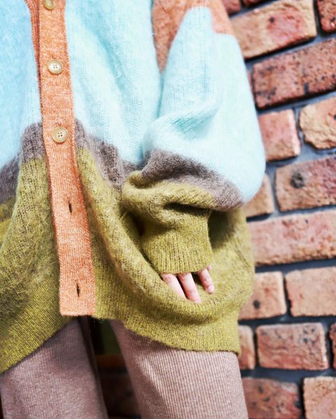 YOKE 新作MOHAIR BORDER CARDIGAN style.2023.9.1