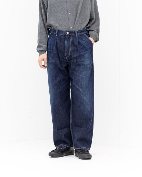 グラフペーパー Selvage Denim Two Tuck Pants(GU261-40061DB)INDIGO_DARK FADE★1月24日(土)発売！