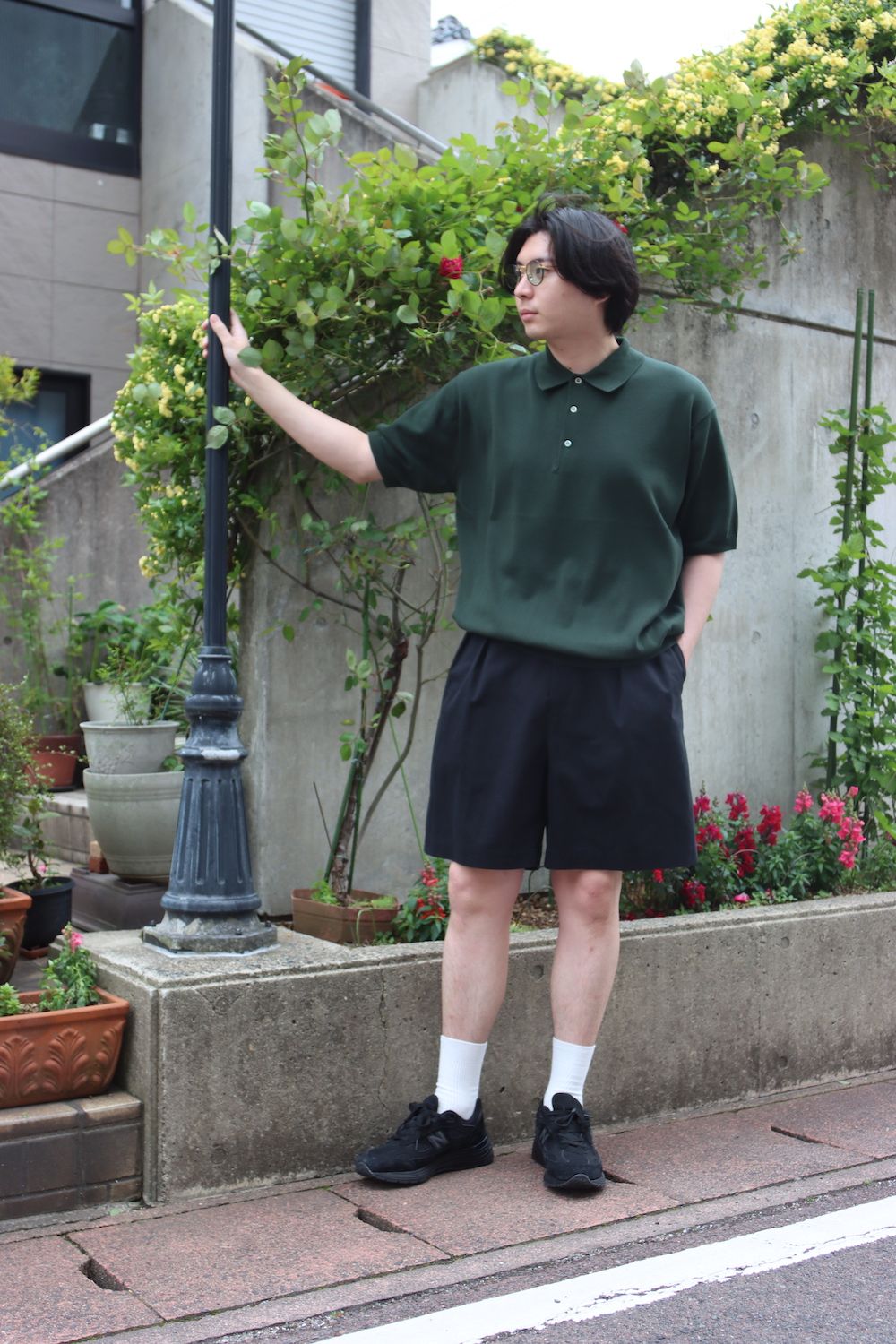 A.PRESSE Cotton Knit S/S Polo Shirts(22SAP-03-05H) style.2022.4.15 