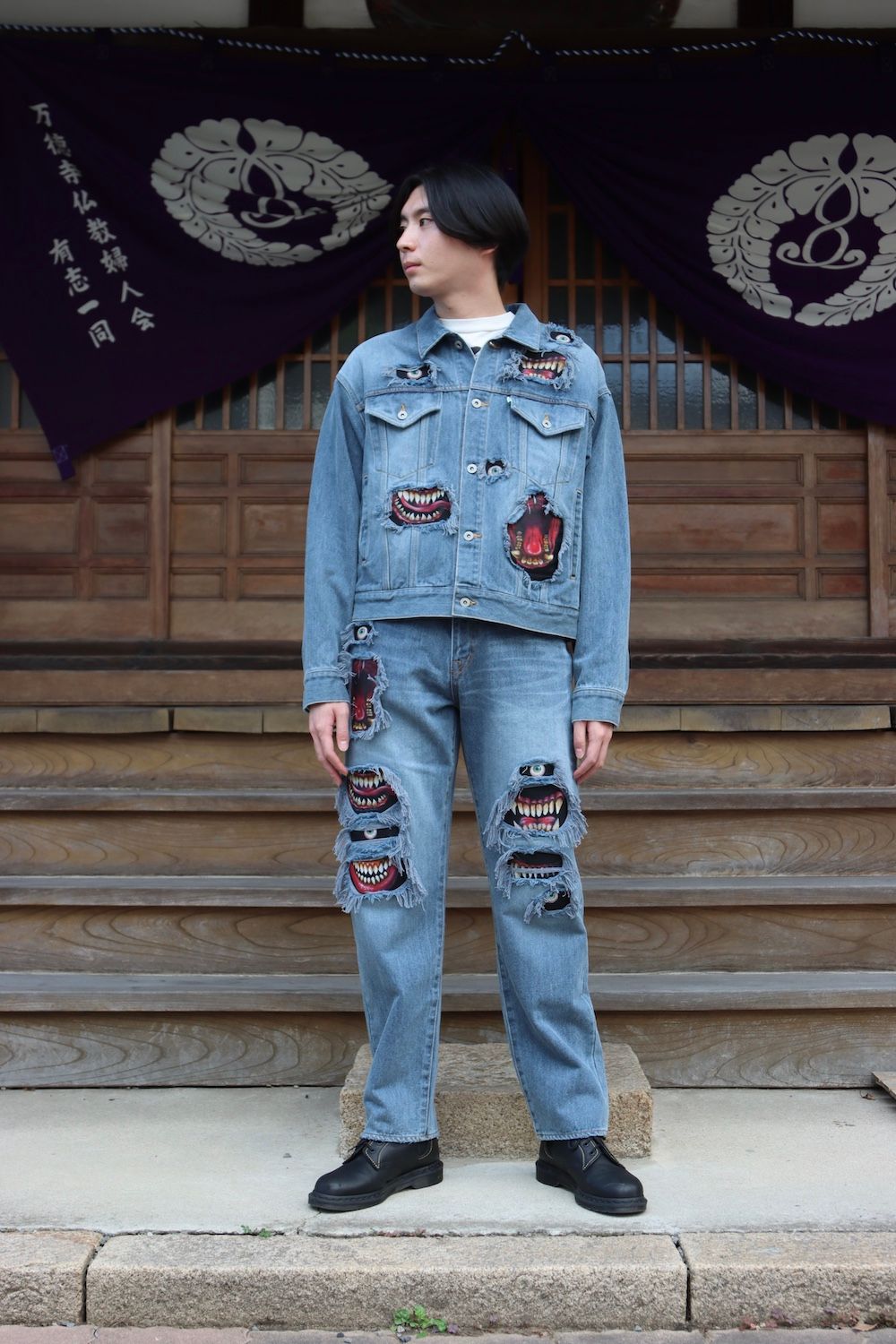 レア品 doublet DENIM MONSTER REPAIR JACKET smcint.com