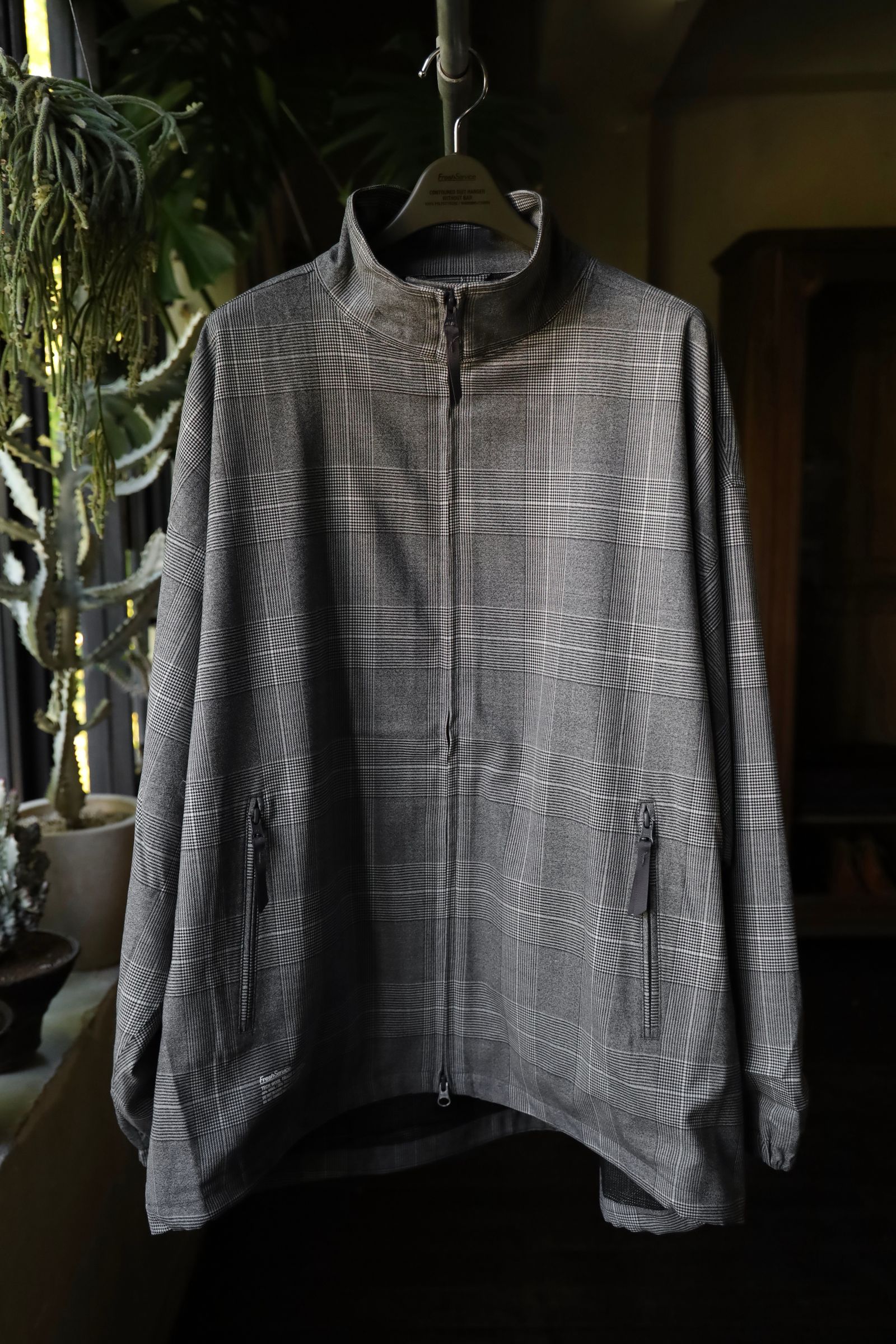 フレッシュサービス TECH WOOL TRACK BLOUSON(FSC244-30171)GRAY CHECK☆再入荷しました！
