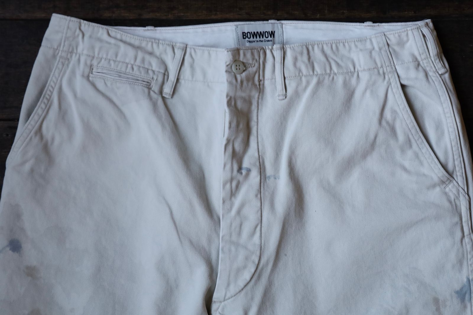 BOW WOW バウワウ パンツ STAINED WORK TROUSERS(BW251-SWT)O.BEIGE AGING
