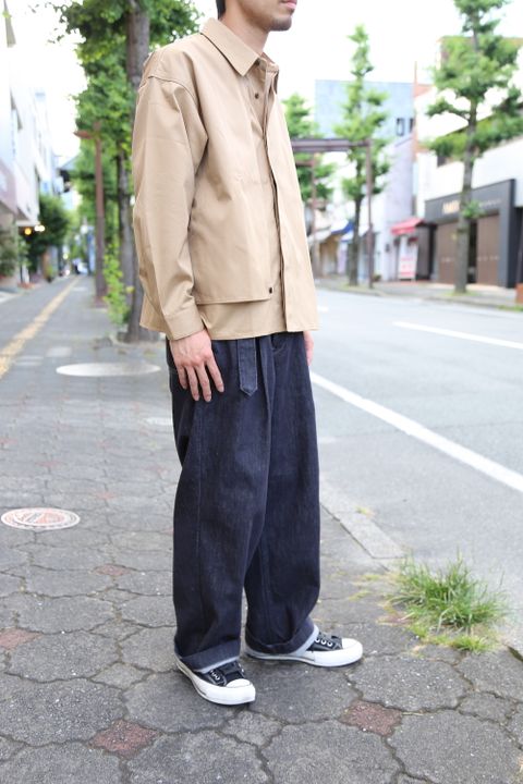 JieDa T/C FLAP SHIRT"BEIGE"Style.2020.7.22.