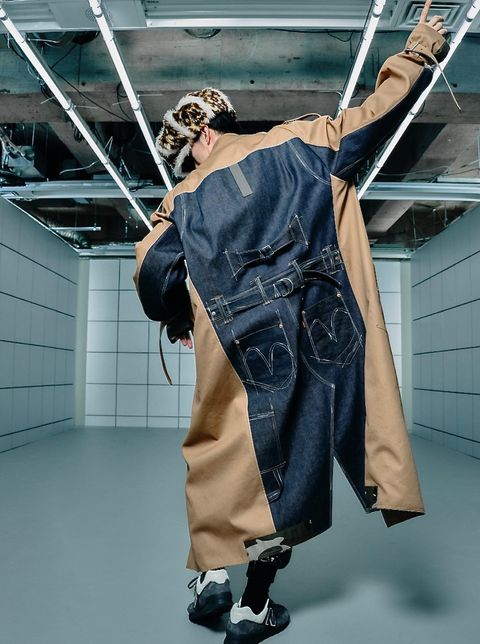 ジュンヤワタナベマンLevi'sコラボトレンチコートスタイル