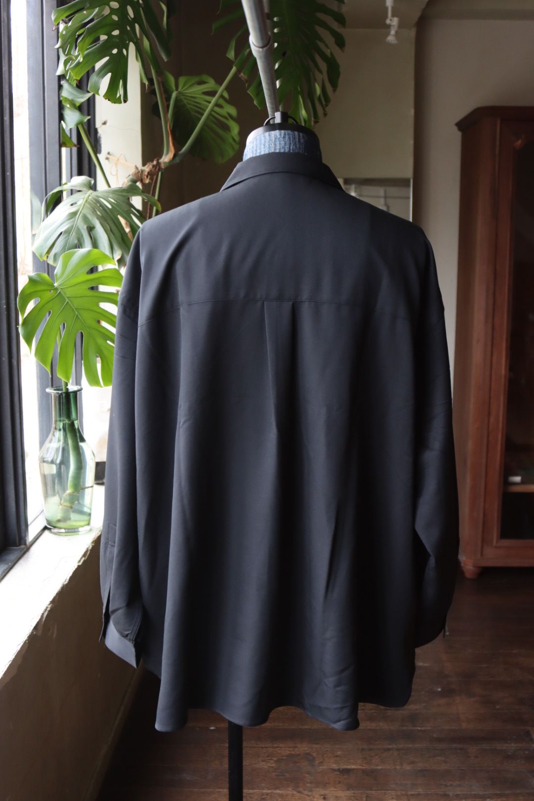 フレッシュサービス25SS COOLFIBER OPEN COLLAR L/S SHIRT(FSC251-50133)BLACK