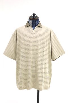 フレッシュサービス COMPACT BORDER V-NECK POLO(FSC262-70120)BEIGE☆5月23日(土)発売！