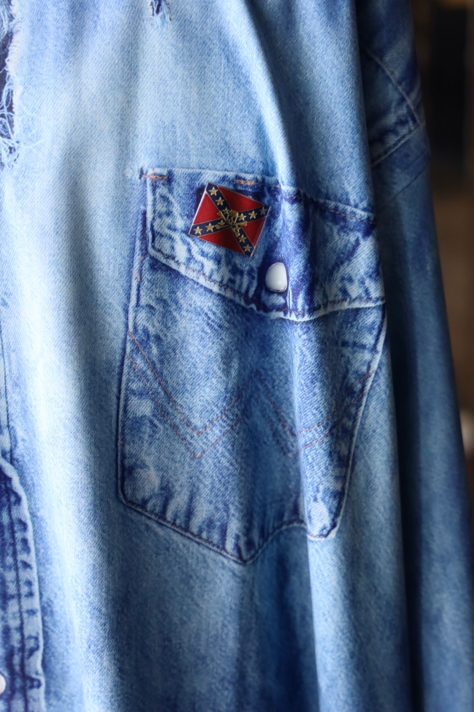 トーキングアバウト ジ アブストラクション 25SS PRINT PO SHIRT(NPT-SH-001)DENIM
