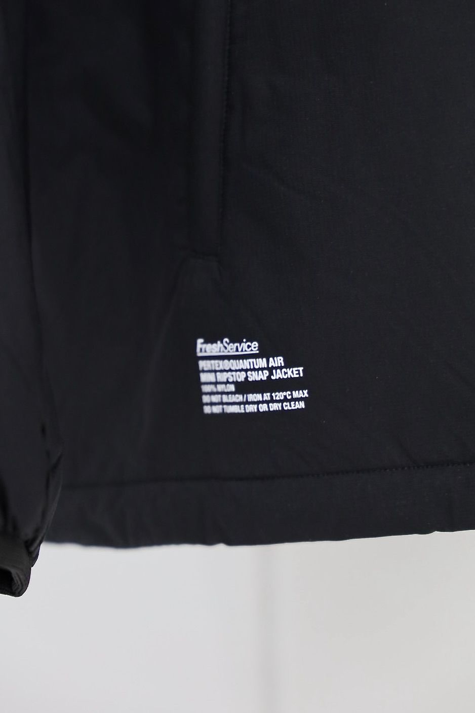フレッシュサービス PERTEX® QUANTUM AIR MINI RIPSTOP SNAP JACKET(FSC253-30196)BLACK★10月18日(土)発売！