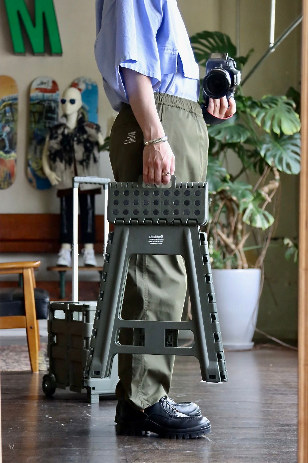 フレッシュサービス FOLDING STEP STOOL(FSP243-99070B)KHAKI