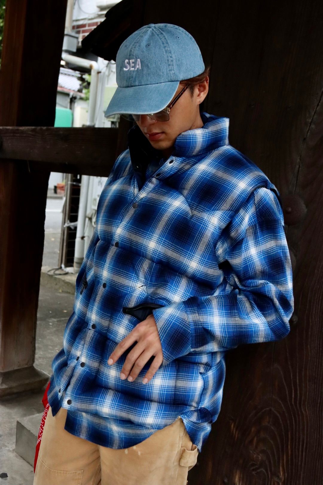 RAFU23AW RMFC DOWN VEST W/EMB'D "BLEU"スタイル