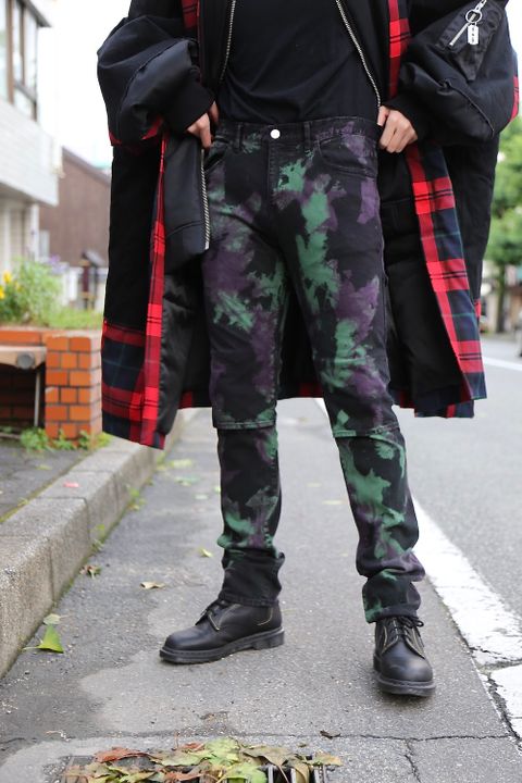 KIDILL Docking MA-1 Jacket(KL445) "Black×Red Tartan"スタイル.2020.7.25.