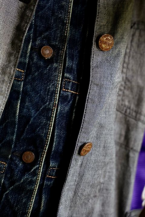 ©SAINT M×××××× ベルベルジンコラボ STRIPE BB_DENIM JKTスタイル(SIZE:L)