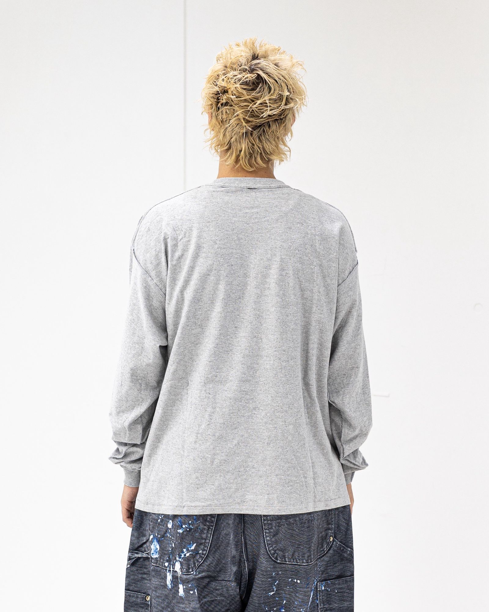 イズネスミュージック 26SS RAP LONG SLEEVE T-SHIRTS(ISNESS MUSIC×DJ SHOTA)(IMP7_16_RAPL/ST01)GRAY☆新作発売！