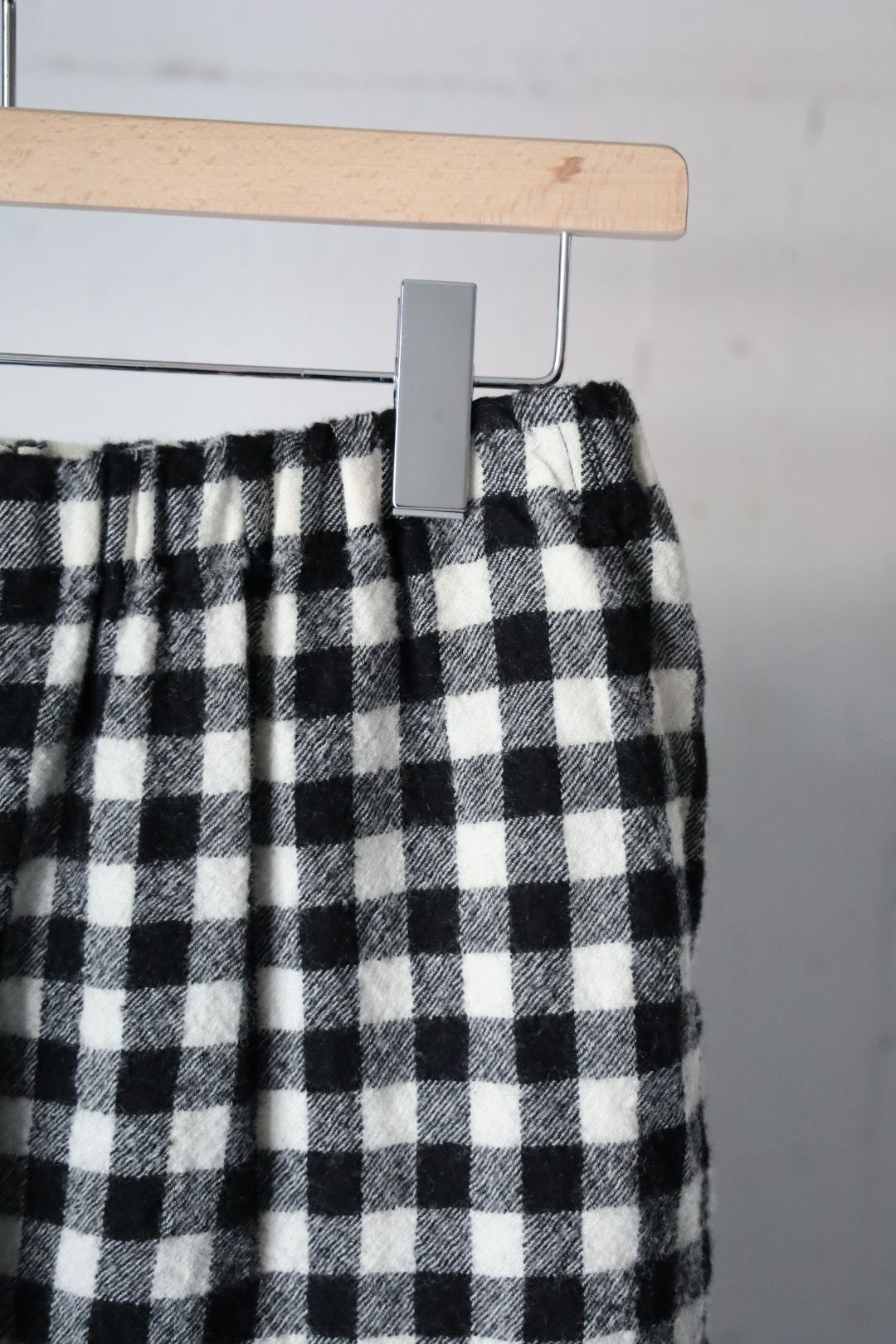 tao 26FW ウールギンガムチェック先染 製品縮絨パンツ(TR-P005-051-1)BLACK×WHITE☆10月2日(金)発売！