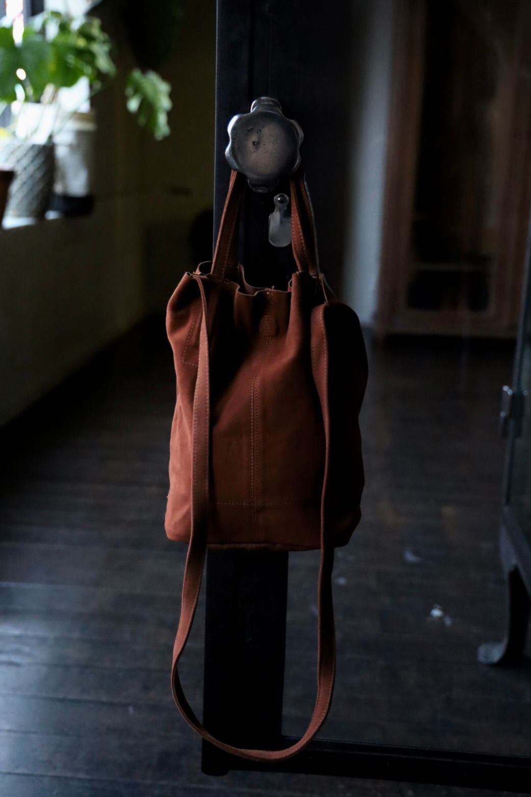Morphee / モルフェトートバッグ 2WAY SMALL TOTE（LONG)OIL SUEDE BROWN