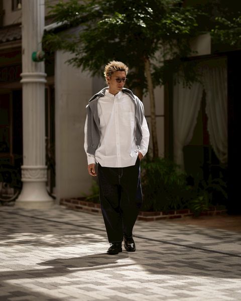COMME des GARCONS HOMME 綿オックスフォードシャツ MARKスタイル