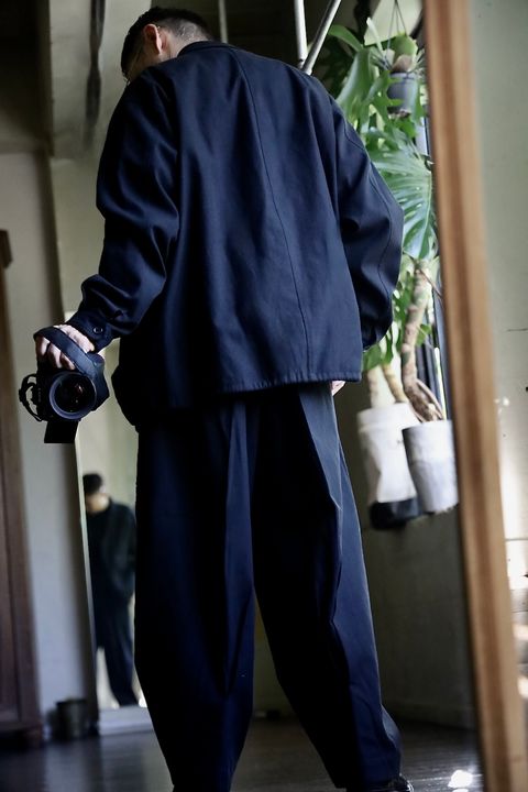 COMME des GARCONS HOMME ウールサージ縮絨ドローコードジャケットスタイル2024.10.05.