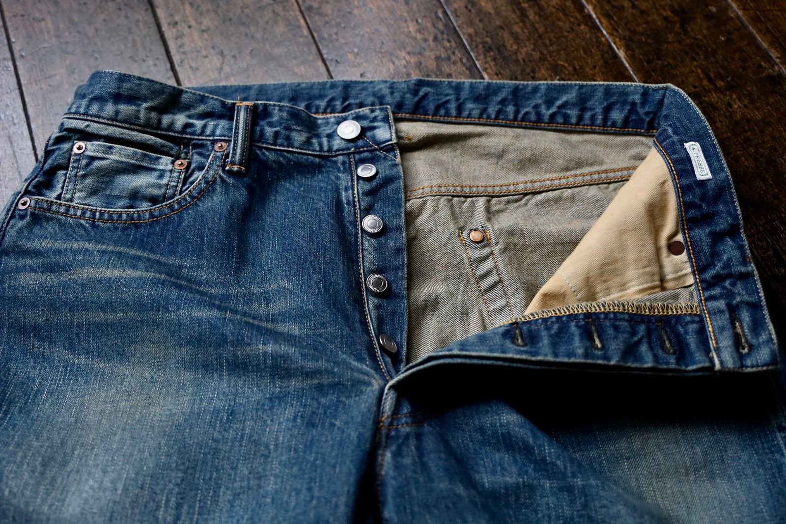 アプレッセ Washed Denim Wide Pants(AP-4002)INDIGO