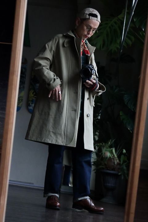 A.PRESSE アプレッセ23SSコート Motorcycle Half Coatスタイル2023.2.20.