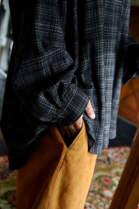 Graphpaper Extra Fine Wool Lawn L/S Sleeping Shirtスタイル