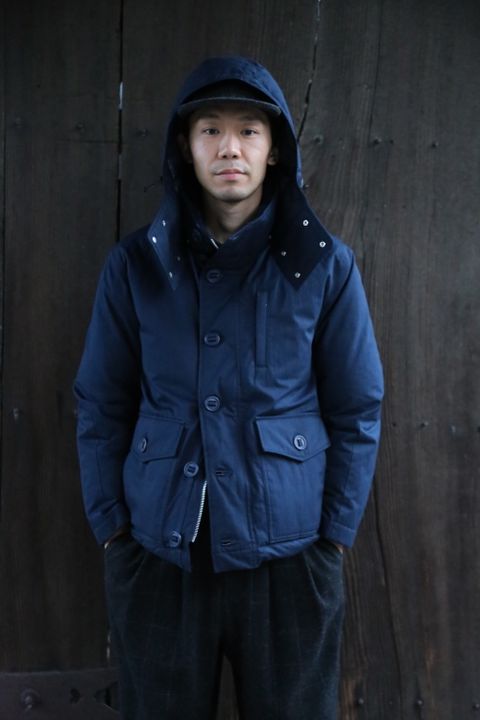 COMME des GARCONS HOMME 綿ナイロンウェザー×綿コーデュロイブルゾン"NAVY"Style.2020.10.31.