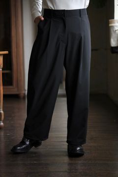 フレッシュサービス WOOLY CLOTH WIDE TROUSERS(FSC251-40109)BLACK