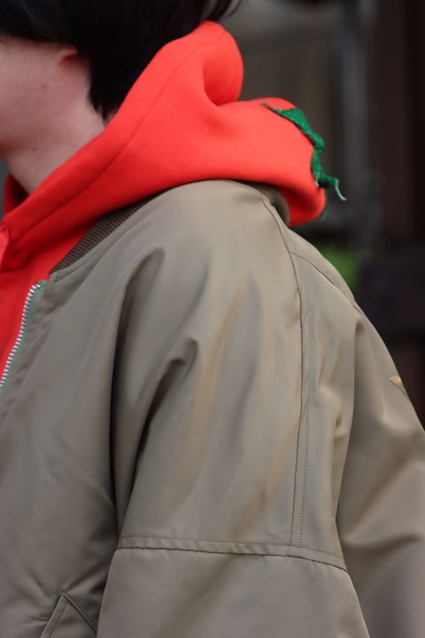 doublet VEGETABLE DYED MA-1(22SS13BL132) style.2022.1.15