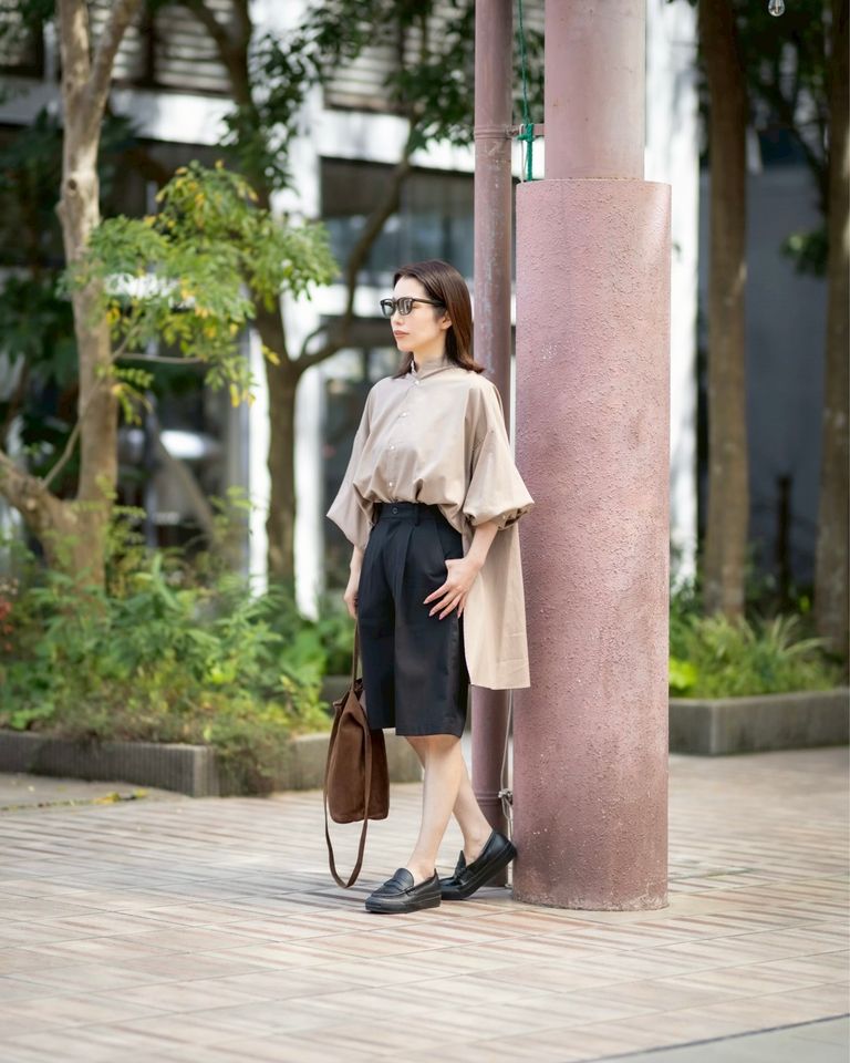 Graphpaper 新作Silicon Poplin Deep Slit Band Collar Shirt style.2026.04.07