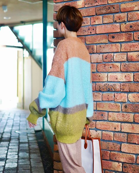 YOKE 新作MOHAIR BORDER CARDIGAN style.2023.9.1