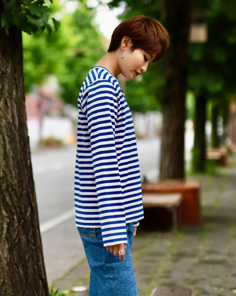 PLAY COMME des GARCONS レディース Striped T-Shirt style.2023.6.3