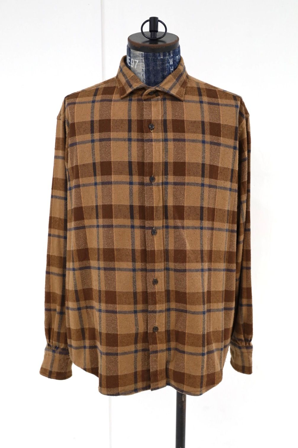 アプレッセ 2026 STYLE2 Vintage Cotton Silk Nep Twill Check Shirts(26AAP-02-07)BROWN☆8月22日(土)発売！