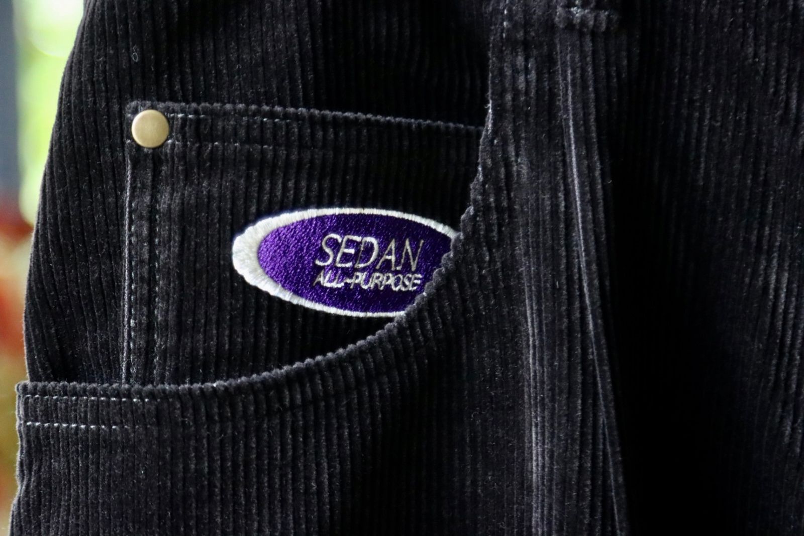 セダンオールパーパス23FW OVAL LOGO CORDUROY PANT(SD23F-PT06)BLACK