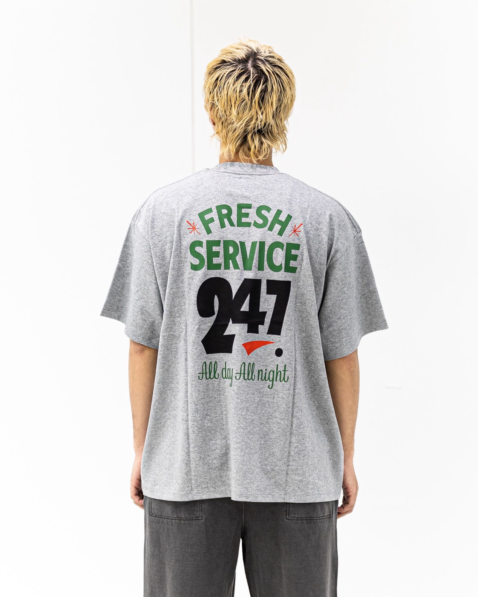 FreshService CORPORATE PRINTED S/S TEE "ALL DAY ALL NIGHT" (GRAY) 新作発売！