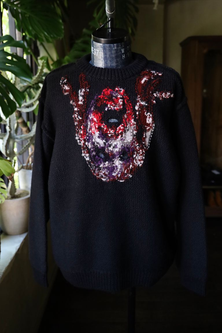 doublet - ダブレット24AW ACTING ZOMBIE KNITWEAR(24AW60KN155)BLACK 