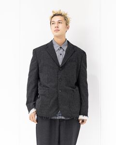 コムデギャルソンオム25FW ウールエステルヘリンボーンジャケット(HP-J017-051)BLACK★10月3日(金)発売！
