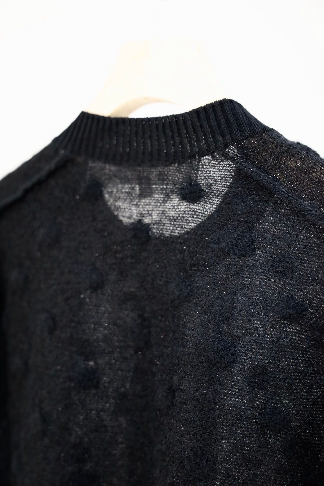 tao 26FW アルパカ混ドットジャガードカーディガン(TR-N018-051-1)BLACK☆9月4日(金)発売！