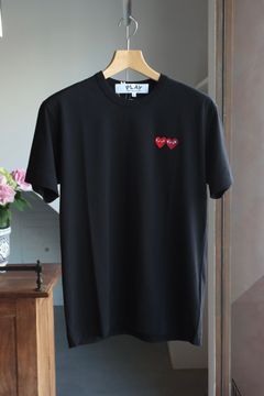 プレイコムデギャルソン ダブルハートTシャツ(AX-T226-051)BLACK