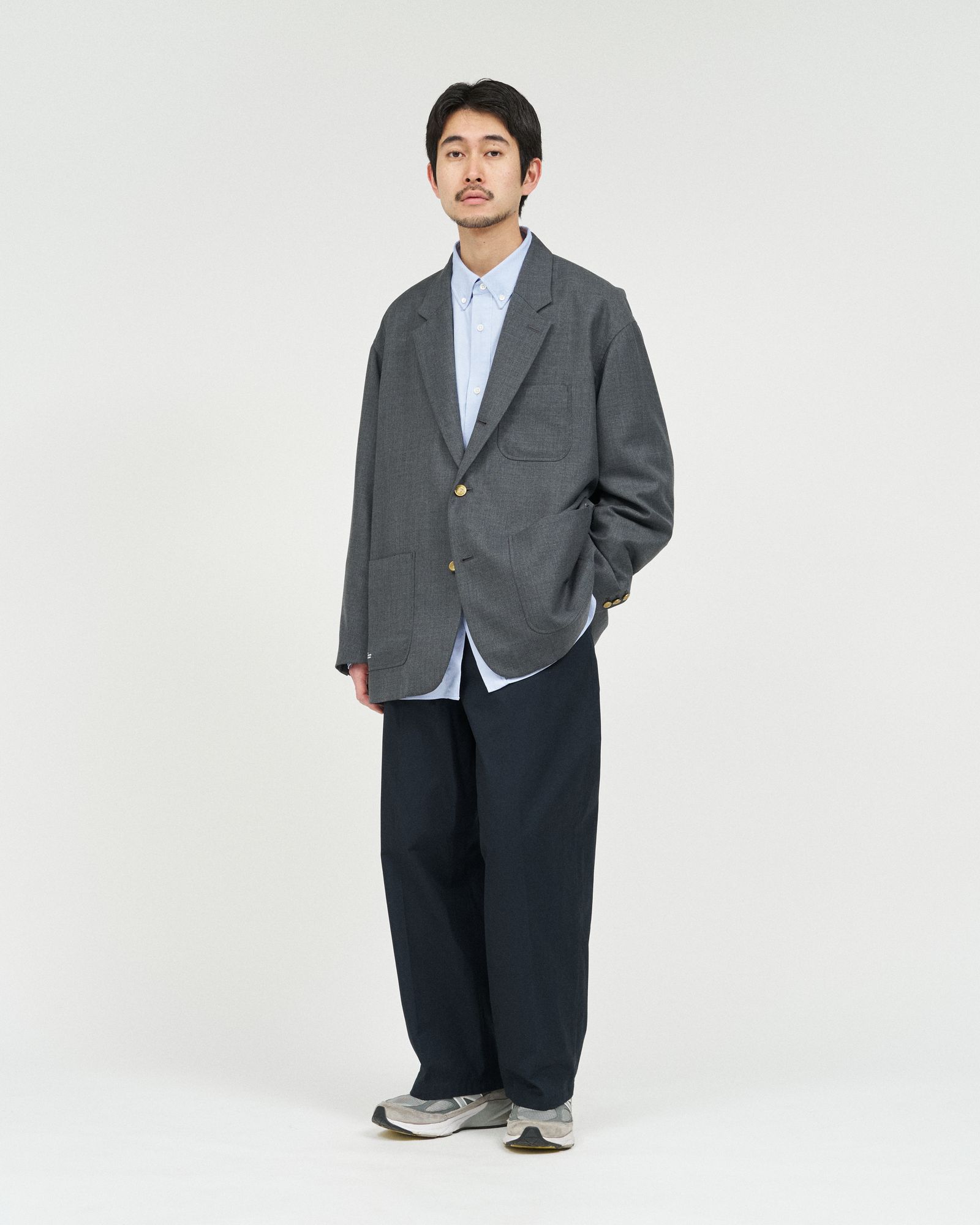 フレッシュサービス WOOL SERGE COLLEGE BLAZER (FSC261-10212)GRAY★2月14日(土)発売