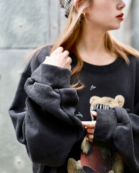 doublet 新作VIOLENT STUFF BEAR PRINT SWEAT SHIRT style.2023.8.10