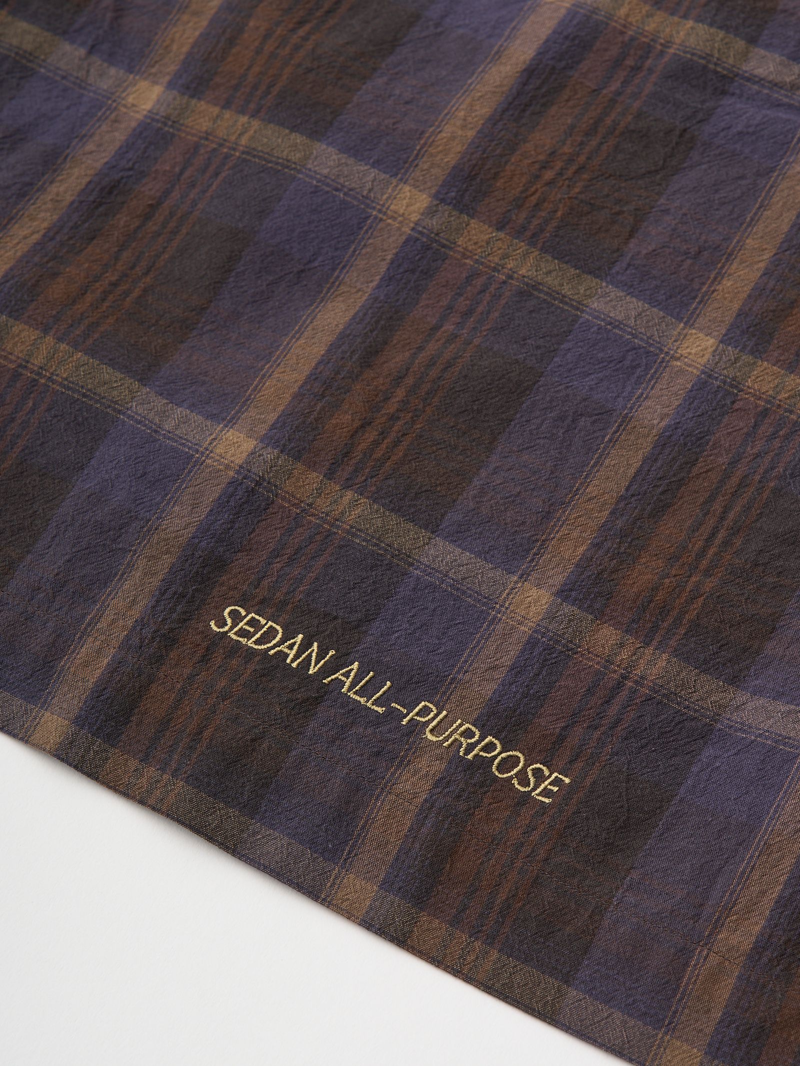 セダンオールパーパス SS25 Plaid Hooded Shirt(SD25S-SH01) Purple Brown