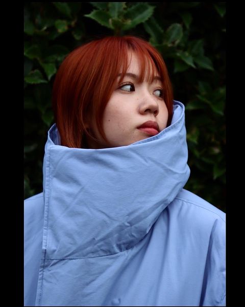 イズネス22AW DOWN JACKET is-ness×Yeti (IS-YETIK01)BLUE GRAYスタイル