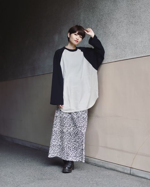 blurhms 新作Co/Silk Nep Baseball Raglan Tee style.2023.10.20