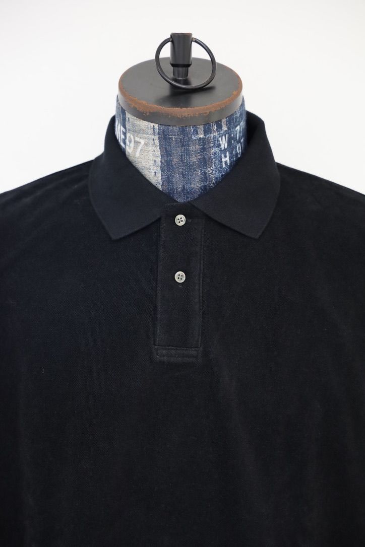 グラフペーパー Pique Velour Jersey L/S Polo(GM263-70255)BLACK☆8月8日(土)発売！