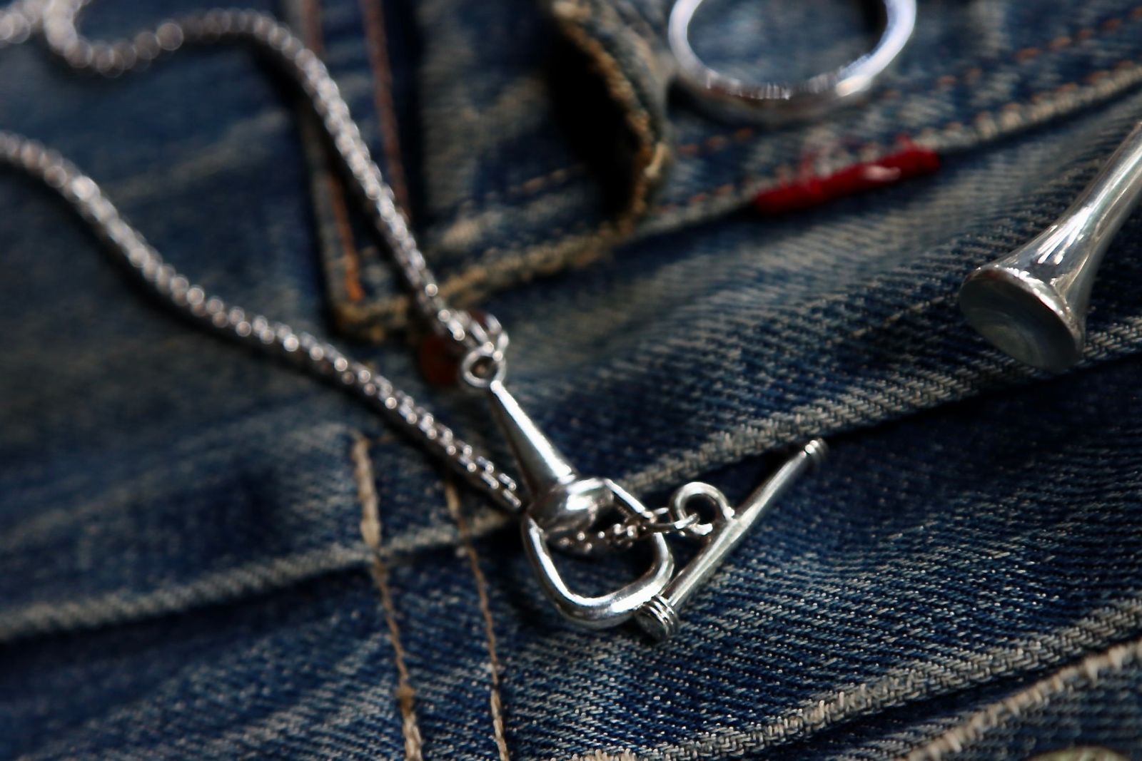 A.PRESSEデニム Washed Denim Wide Pantsスタイル